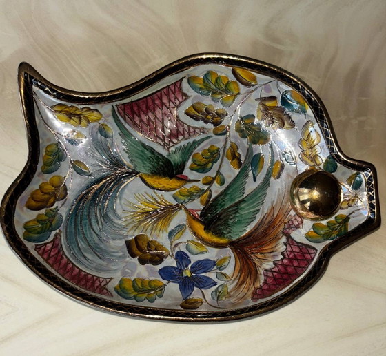 Set di 3 ciotole in ceramica vintage H. Bequet Quaregnon Belgio – Decorazione con uccelli – Horst Janssen (photo 4 of 8)