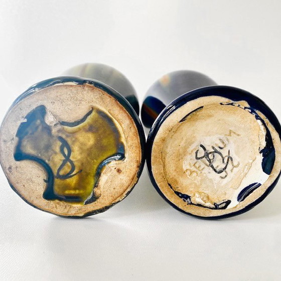 Image 1 of Vasi in ceramica smaltata a goccia Art Déco Thulin