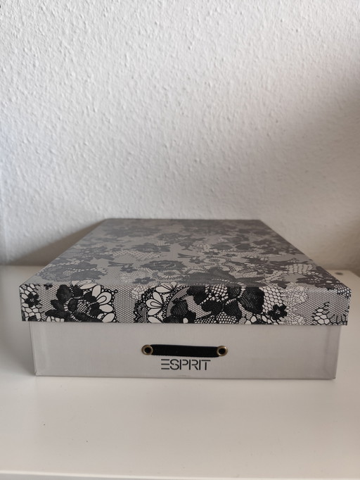 Esprit opbergdoos zwart kant – Kant & roze