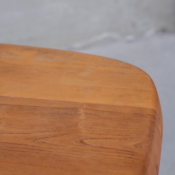 Image 1 of Originele Pierre Chapo 'Aban' T35B Franse eettafel van iepenhout uit het midden van de 20e eeuw