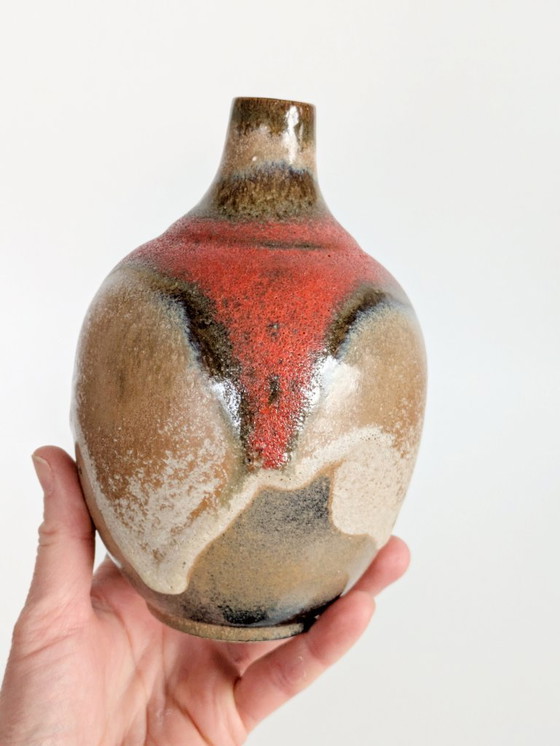 Image 1 of West German Pottery Vase by Ruscha Keramik, Model 830 Vulcano Fat Lava, 1960s