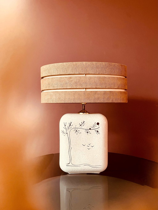 Unique Bohemian/Japanese table lamp