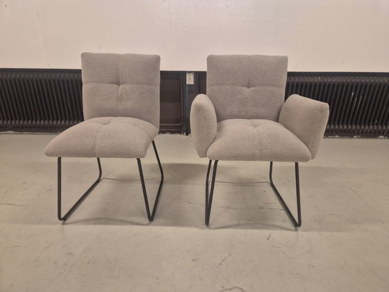 Image 1 of 2x Showroom Outlet - Eetkamerstoelen Dante - Teddy - Nieuw