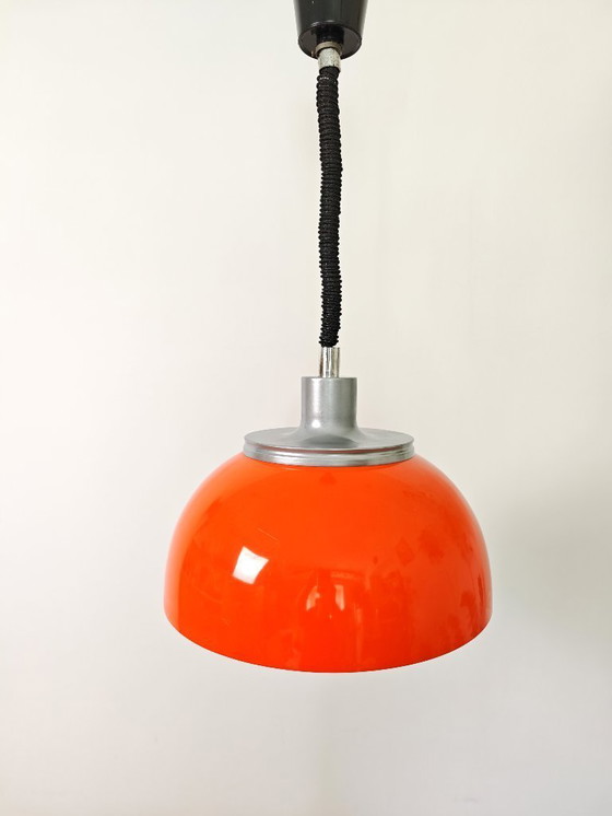 Image 1 of Lampada a sospensione vintage Meblo Guzzini, lampada a soffitto Guzzini Faro, Space Age, atomica, lampada a sospensione retrò, s