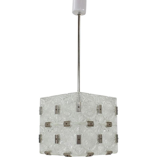 Lampe suspendue vintage par Kamenický Šenov, Tchécoslovaquie 1960