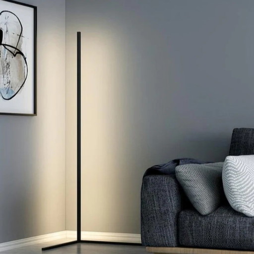 Modern corner floor lamp with built-in RGB LED including remote control