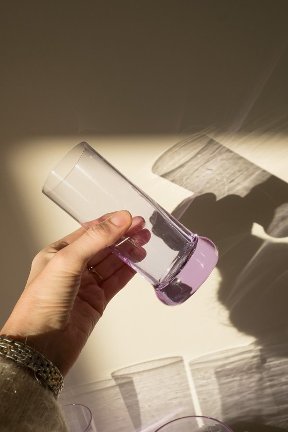 Image 1 of Set da cocktail vintage italiano in lilla con secchiello per il ghiaccio