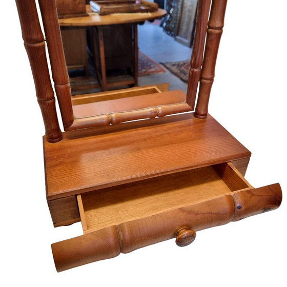 Image 1 of Vintage Franse houten tafelspiegel