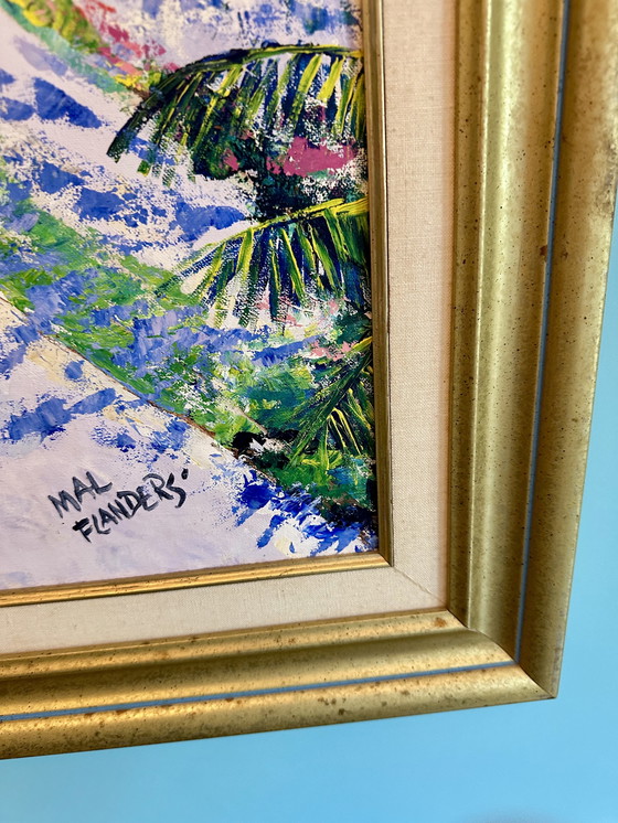 Image 1 of Zeldzaam Vintage Schilderij van Eleuthera Bahamas