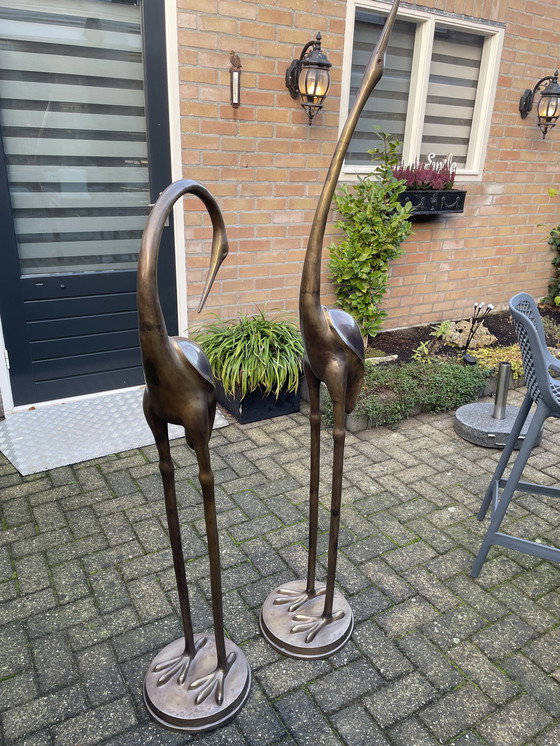 Image 1 of Bronzene Kraniche, 175 cm hoch