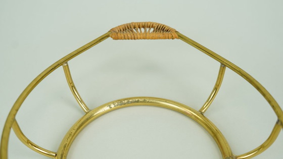 Image 1 of elegante set di ciotole PUNCH di metà secolo con 6 bicchieri e centrotavola, anni '50