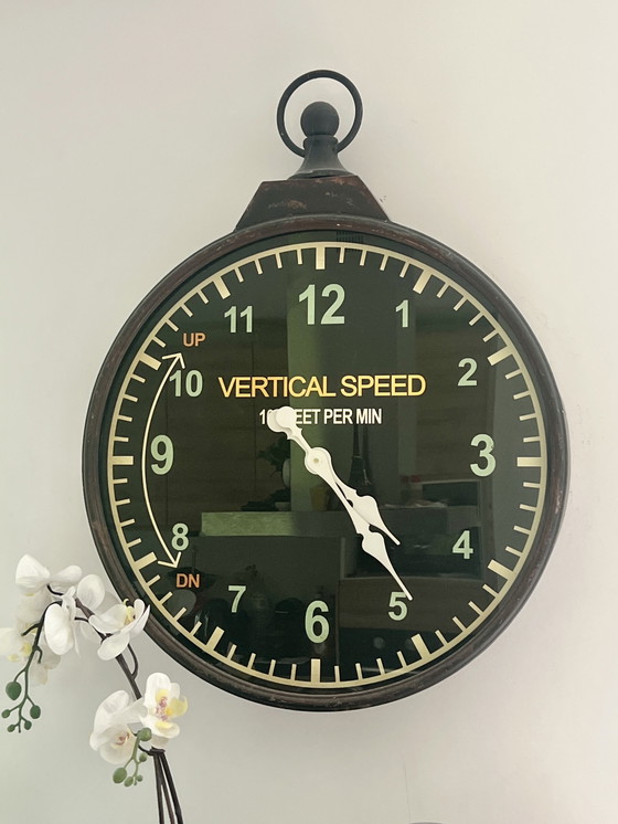 Image 1 of Wandklok Extra Groot Industriële Stijl