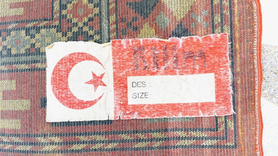 Image 1 of Tappeto vintage in seta e cotone - 142 x 84 cm