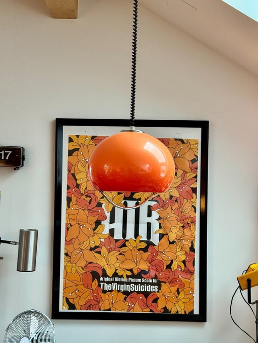 Meblo Guzzini "Jolly" Plafonnier suspendu Vintage Orange Suspension