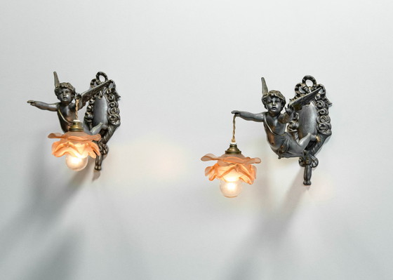 Image 1 of Paar Wandlampen Frankrijk