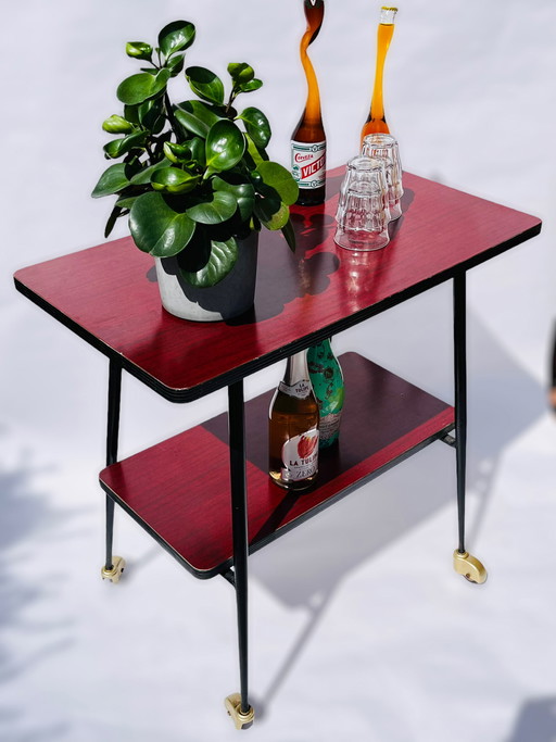 Vintage formica bar cart-tv trolley