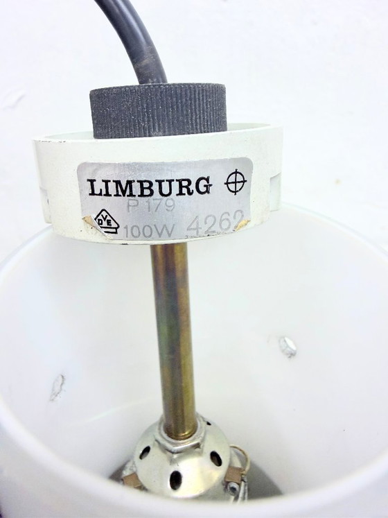 Space Age Pendant lamp made of glass and metal by Glashütte Limburg 70s Design (photo 12 of 12)