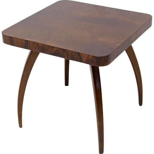 Mesa de centro Spider vintage de nogal H 259 de Jindřich Halabala, Checoslovaquia, años 50