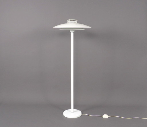 Vintage Stehlampe aus weißem Metall von Belid Schweden