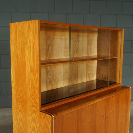 Vintage Buffetkast/Vitrinekast – Bohumil Landsman – Jitona – Jaren 60 – Vitrinekasten, Glass, Wood (photo 5 of 8)