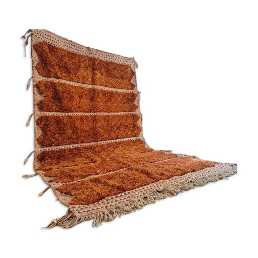 Handgewebter Marokkanischer Teppich - Tief-oranger Teppich - Wolle - 315 x 202 cm