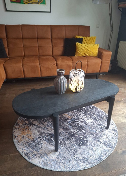 Robust coffee table 120x60cm mango wood and metal, new