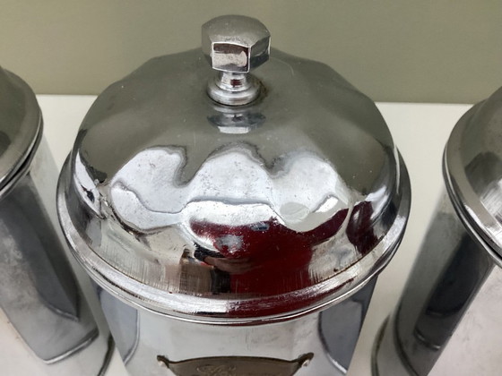 Image 1 of Barattoli vintage in stile Art Déco per caffè, zucchero e cicoria.