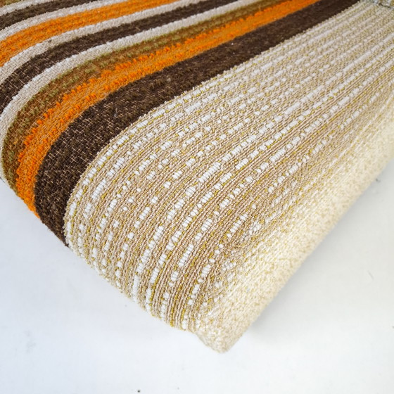 Image 1 of Canapé modulable vintage des années 70, en tissu velours côtelé, orange-brun