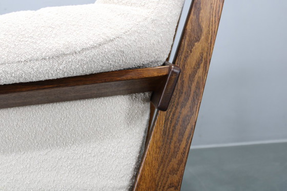 Image 1 of Coppia di poltrone brutaliste in rovere, Cecoslovacchia, anni '70