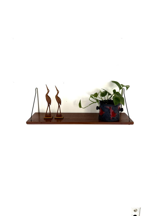 Image 1 of Vintage teak wall shelf '60
