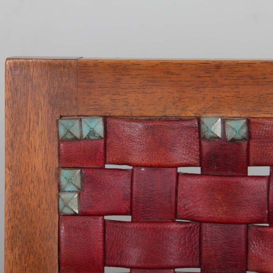 Image 1 of Ein Paar Brückenstühle aus den 1950er Jahren aus Holz und Leder