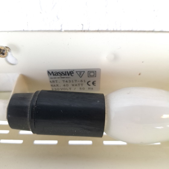 Image 1 of 2x vintage wandlamp Massive creme wit jaren 80