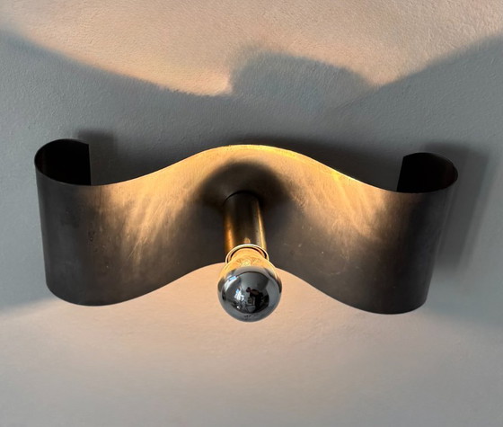 Image 1 of Applique vintage, métal brossé, France, 1970