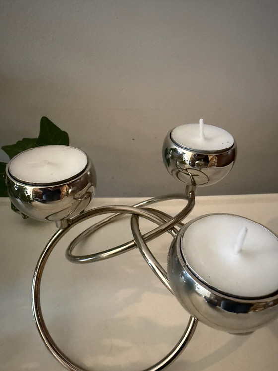 Space Age Candle holder – Chrome (photo 2 of 6)