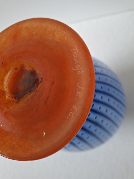 Vase von Tranjo Hytta, Vasen, Glas, Blau (Foto 3 von 5)