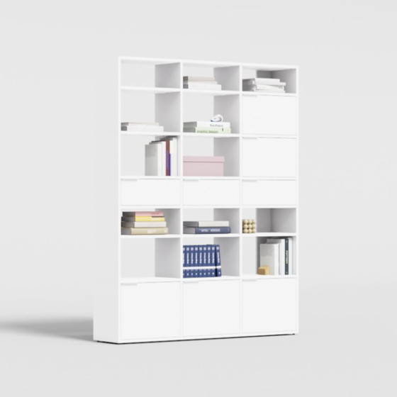 Image 1 of Rangement mural Tylko blanc avec portes et tiroirs