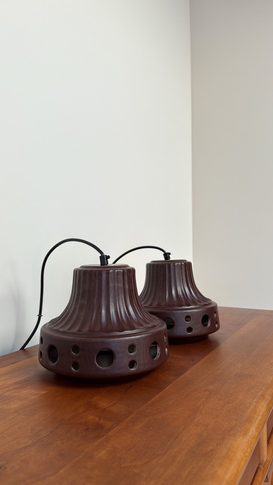 Image 1 of Set di lampade a sospensione in ceramica Herda