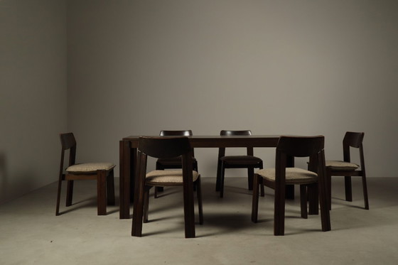Image 1 of Extendable Oak Dining Table by AZS Meubelen, Netherlands, 1970s