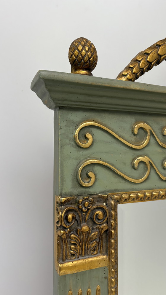 Image 1 of Vintage facet geslepen schouwspiegel Verno Collections goud mint XL