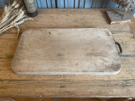 Image 1 of Bread board Snack board Cutting board beech wood antique French