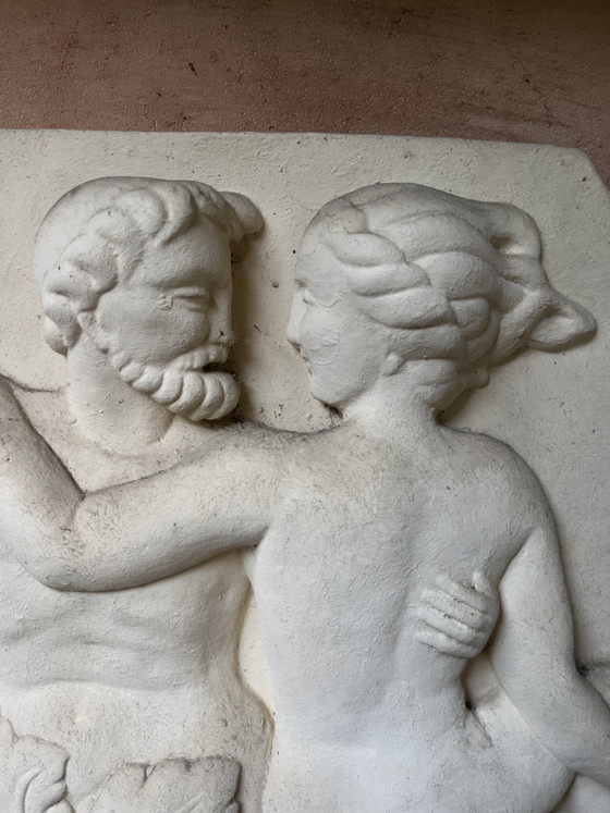 Image 1 of Classical relief of man and woman in stone