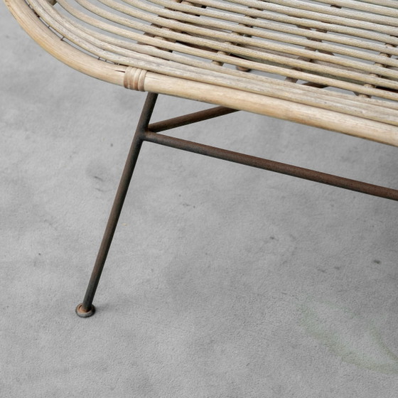 Fauteuil Lounge Vintage en Rotin et Métal, Design Moderne des Années 60 – Metal, Rattan (photo 10 of 12)