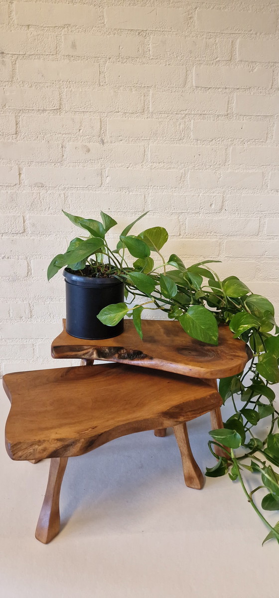 Image 1 of Vintage set nesting tables/ mimi set tree trunk tables