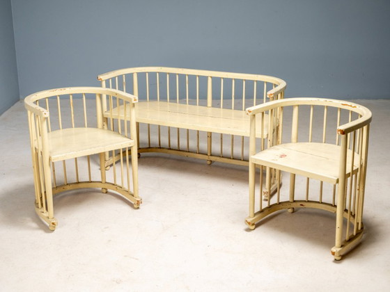 Image 1 of Groupe de Sièges Jugendstil en Bois Courbé par Josef Hoffmann, Vienne, 1906