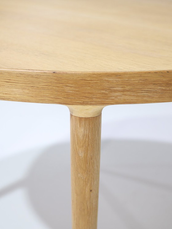 Image 1 of Extendable round dining table Danish oak vintage 1960s