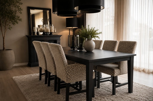 Set mit 6 Keijser & Co Design Esszimmerstühlen – Exklusive Luxuspolsterung