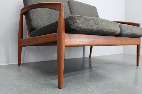 Image 1 of 1960S Magnus Olesen Papier Mes 2-zits Teak Sofa, Denemarken