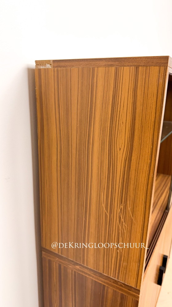 Armadio contenitore modulare vintage, vetrina, Armadi contenitori, Vetro, Legno, Marrone (foto 5 di 8)