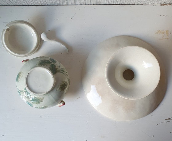 Image 1 of Antieke Keller & Guérin St Clément aardbeienset ca 1900