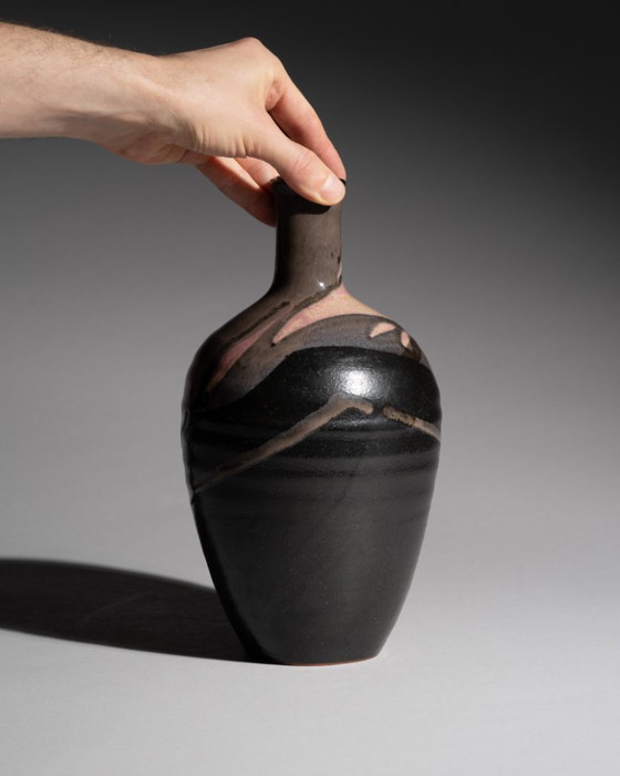Image 1 of German Studiokeramik Artist Ceramist Wolf-Diether Pölloth Pottery Studio Vase